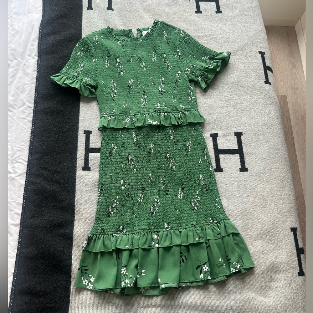 “Likely” Green Floral Dress worn 1x
